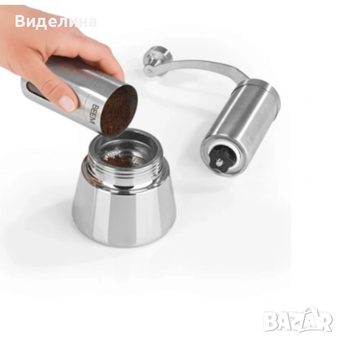 Ръчна кафемелачка BEEM GRIND-2-GO – Свежо смляно кафе навсякъде и по всяко време, снимка 3 - Чопъри и пасатори - 51878919