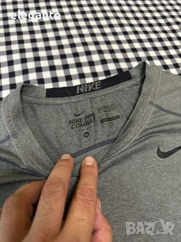 NIKE Pro Combat FITTED мъжка стретч тениска размер ХЛ, снимка 7 - Тениски - 46811923