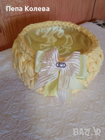 Панери-ръчно изработен от прежда Макарон , снимка 5 - Декорация за дома - 54281945