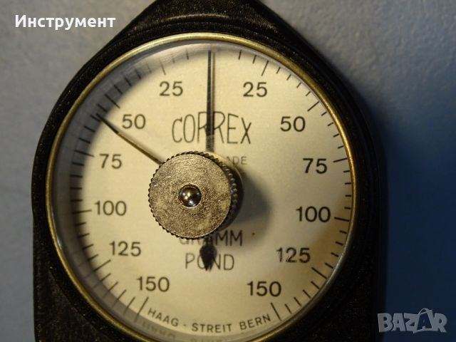 Грамометър CORREX HAAG-STREIT Bern tension gauge Gramm Pond 0-150/150-0, снимка 7 - Други инструменти - 46657533