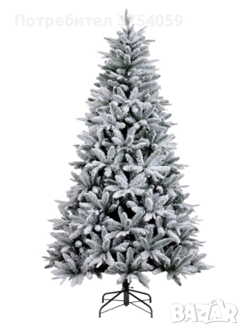 Изкуствена елха K r i n g Melbourne,  Цялата заснежена с метална стойка., снимка 4 - Декорация за дома - 52354786