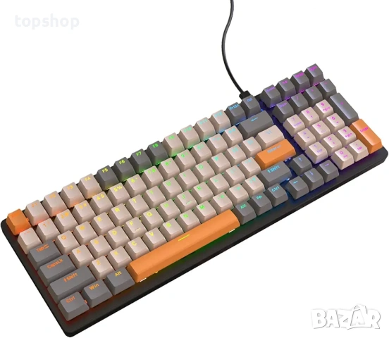 Геймърска Механична Клавиатура ZIYOULANG – RGB, Bluetooth/2.4G/Wireless , снимка 2 - Клавиатури и мишки - 53341910