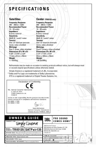 JBL 135 center + JBL 135sat 2бр., снимка 7 - Тонколони - 46645988