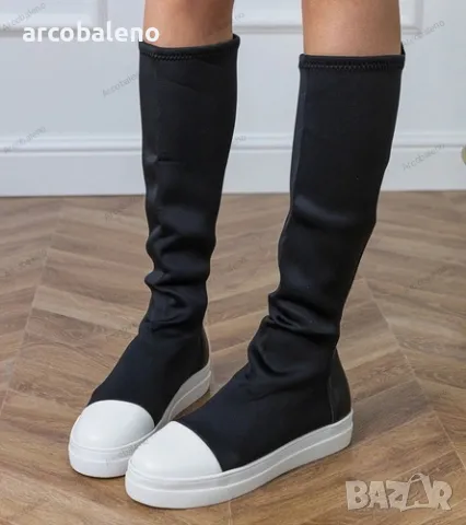 Дамски платнени спортни кецове с еластична горна част Lussa, снимка 3 - Кецове - 50353534