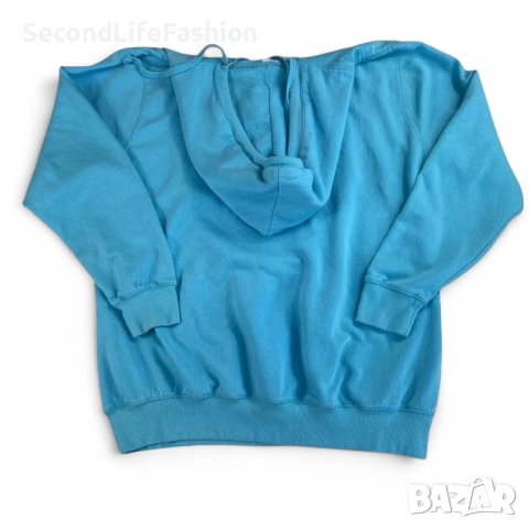 Суитшърт с качулка и ретро надпис с надпис Californian flag размер L, син., снимка 6 - Суичъри - 52796492