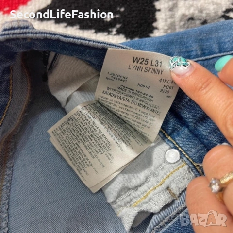 Дамски дънки Lee Skinny тесни с ниска талия размер W25 L31, снимка 5 - Дънки - 53731204