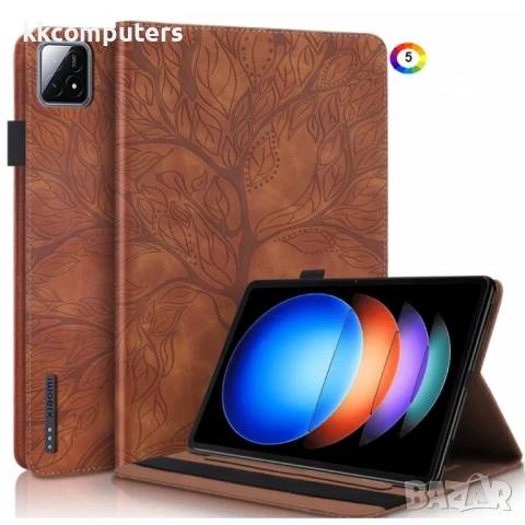 Xiaomi Pad 6S Pro Tree Life Кожен Калъф и Протектор, снимка 5 - Калъфи, кейсове - 51141063