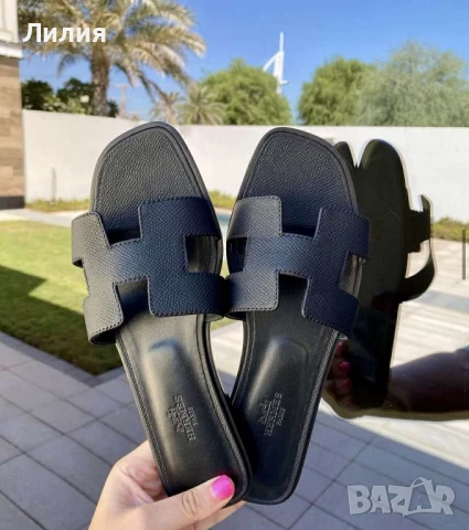 Hermès луксозни дамски чехли , снимка 3 - Чехли - 51012970