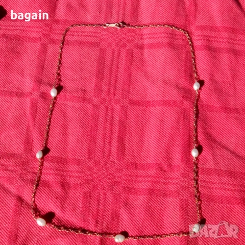 Перлена огърлица, дубле, позлата., снимка 6 - Колиета, медальони, синджири - 53663985