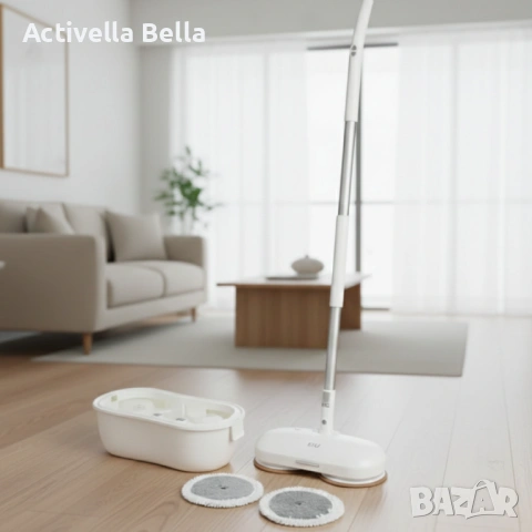 Електрически моп със спрей и центрофуга – за бързо и ефективно почистване, снимка 3 - Парочистачки и Водоструйки - 53267267