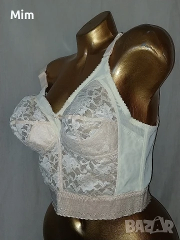 Validation 80 B Дантелен ретро / Винтидж / сутиен в цвят телесен , снимка 3 - Корсети, бюстиета, топове - 50802855