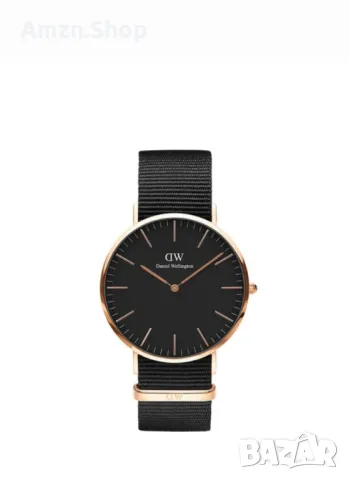 Часовник Daniel Wellington Classic Black 40 mm DW00100148 черна найлонова каишка, снимка 4 - Други - 47010729