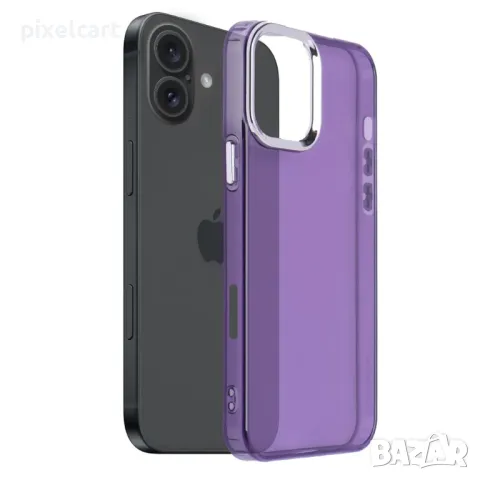 Силиконов калъф PEARL за iPhone 16, Лилав, снимка 1 - Калъфи, кейсове - 47904987