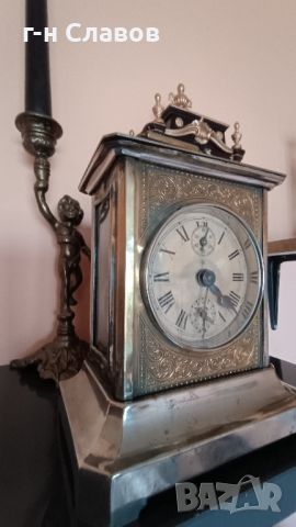 Antique German carriage clock alarm clock Junghans 1910s, снимка 1 - Други - 46656468