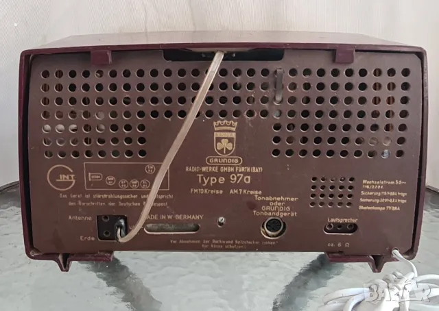 Лампово радио Grundig Type 97, снимка 3 - Радиокасетофони, транзистори - 49290370