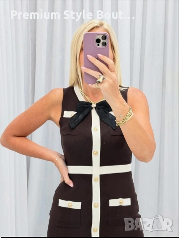 рокля с брошка, снимка 6 - Рокли - 54101911