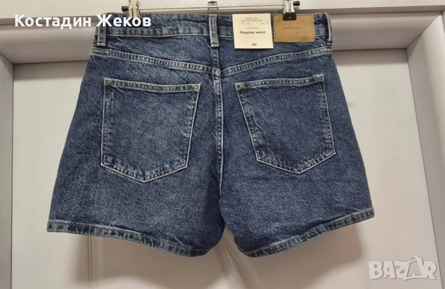 Нови със етикет. Дамски оригинални къси панталонки дънкови. HENNES & MAURITZ. H& M, снимка 2 - Къси панталони и бермуди - 51432460
