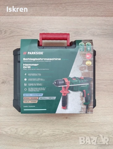 Ударна бормашина PARKSIDE PSBM 750 B3 с гаранция, снимка 11 - Бормашини - 50835193