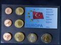 Пробен Евро сет - Турция 2008 , 8 монети, снимка 1