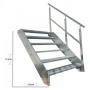 Метално стълбище с площадка 6 стъпала | За монтаж към стена | Поцинковано, снимка 1