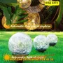Водоустойчива соларна лампа топка с напукано стъкло - за осветяване на пътеки и тераси - КОД 4472, снимка 10