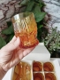 Нов сервиз кана и чаши в цвят кехлибар , снимка 4