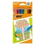 Тънки цветни моливи BIC - 12 бр., снимка 1