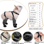 Водоустойчиви ботуши за кучета Bworppy, със здрава гумена подметка, сиви, размер L, снимка 3