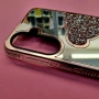 Samsung Galaxy A56 гръб огледален с мече и камъчета розов , снимка 4