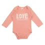 Бебешко памучно боди розово Love S_1245567, снимка 1