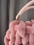Кадифяна плетена чанта - Chunky yarn bag, снимка 2