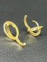Златни обеци Халки циркон ЧИСТО НОВИ 14 карата 585 zlatni obeci zlaten gold, снимка 6
