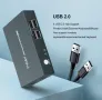 KVM превключвател HDMI 2в1 4K 30Hz с USB 2.0 хъбове с комплект кабели, снимка 7