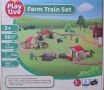 дървена игра железница и ферма, снимка 1 - Образователни игри - 45778635