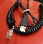 Спирален USB-A към RJ45 кабел , снимка 1