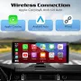 Apple Carplay за кола,9,3-инч преносим Apple Carplay и Android Auto,аудиоприем с2.5KHD Dash Cam, снимка 7