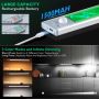 UNUSROOM USB LED акумулаторни лампи за гардероб, под шкаф, 3 цветни температури, 3 бр., 20 см, снимка 6