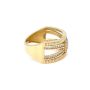 Златен дамски пръстен 3,81гр. размер:57 14кр. проба:585 модел:23071-4, снимка 3