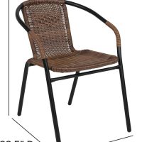 Градински комплект – маса с 2 стола цвят черен , снимка 4 - Градински мебели, декорация  - 46186514