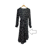 Обгръщаща рокля Levete Room Cherry Print Midi Wrap Dress, снимка 4 - Рокли - 44973529