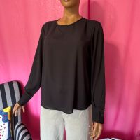 НОВА черна блуза MANGO , снимка 1 - Блузи с дълъг ръкав и пуловери - 45380017