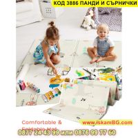 Двулицево детско килимче за игра - сърнички и панди от мека XPE пяна - КОД 3886 ПАНДИ И СЪРНИЧКИ, снимка 3 - Други - 45453003