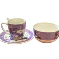 Комплект от чаша с чинийка и купичка, 2 варианта, подходящи за подарък, снимка 1 - Сервизи - 45819945