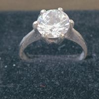 красив сребърен пръстен с камък , снимка 4 - Пръстени - 45469204