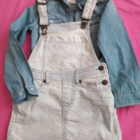 Комплект детска дънкова пола с риза и елече за 5- 6 годишно момиче H&M , снимка 2 - Детски комплекти - 45076368