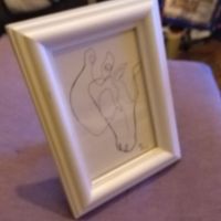 Картина рамка дървена стъкло стил Пабло Пикасо подписана от AD-2019г 195х145 и вътрешен 140х90 , снимка 5 - Декорация за дома - 45624502