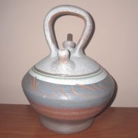 Стара малка керамична стомна,павур,биберон, снимка 1 - Други ценни предмети - 45312604