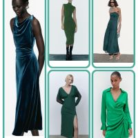 Zara рокли в зелено, снимка 1 - Рокли - 43340464