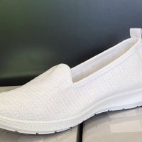 Дамски леки обувки с мрежа в бял цвят , снимка 2 - Маратонки - 45637962