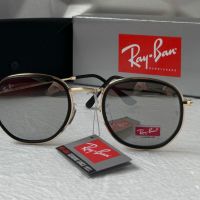 Ray-Ban RB3348 Blaze Round дамски мъжки слънчеви очила унисекс сиви огледални, снимка 6 - Слънчеви и диоптрични очила - 45429525